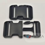 Clip attache rapide 50 mm noir - double passage de chaque côté